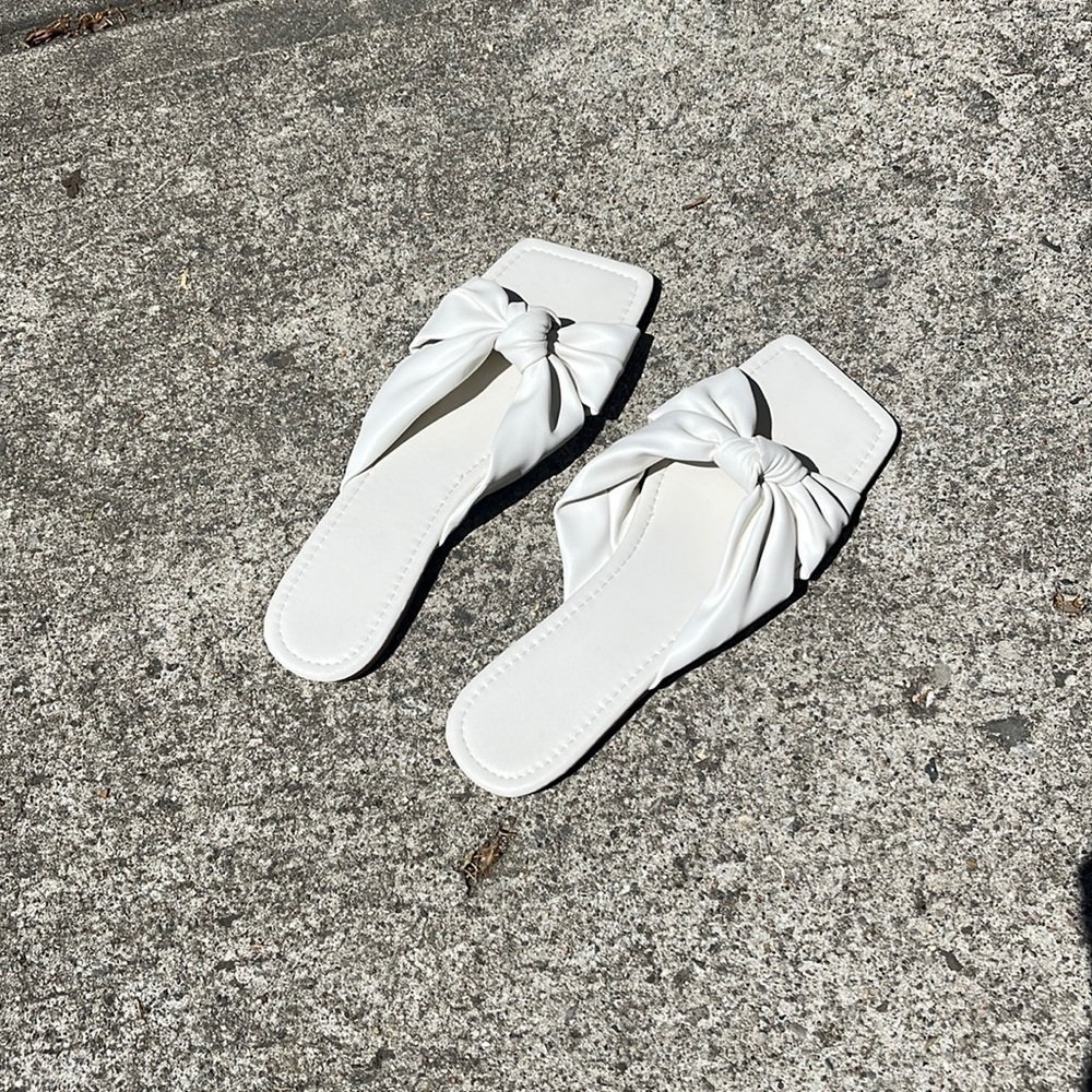 White sandals